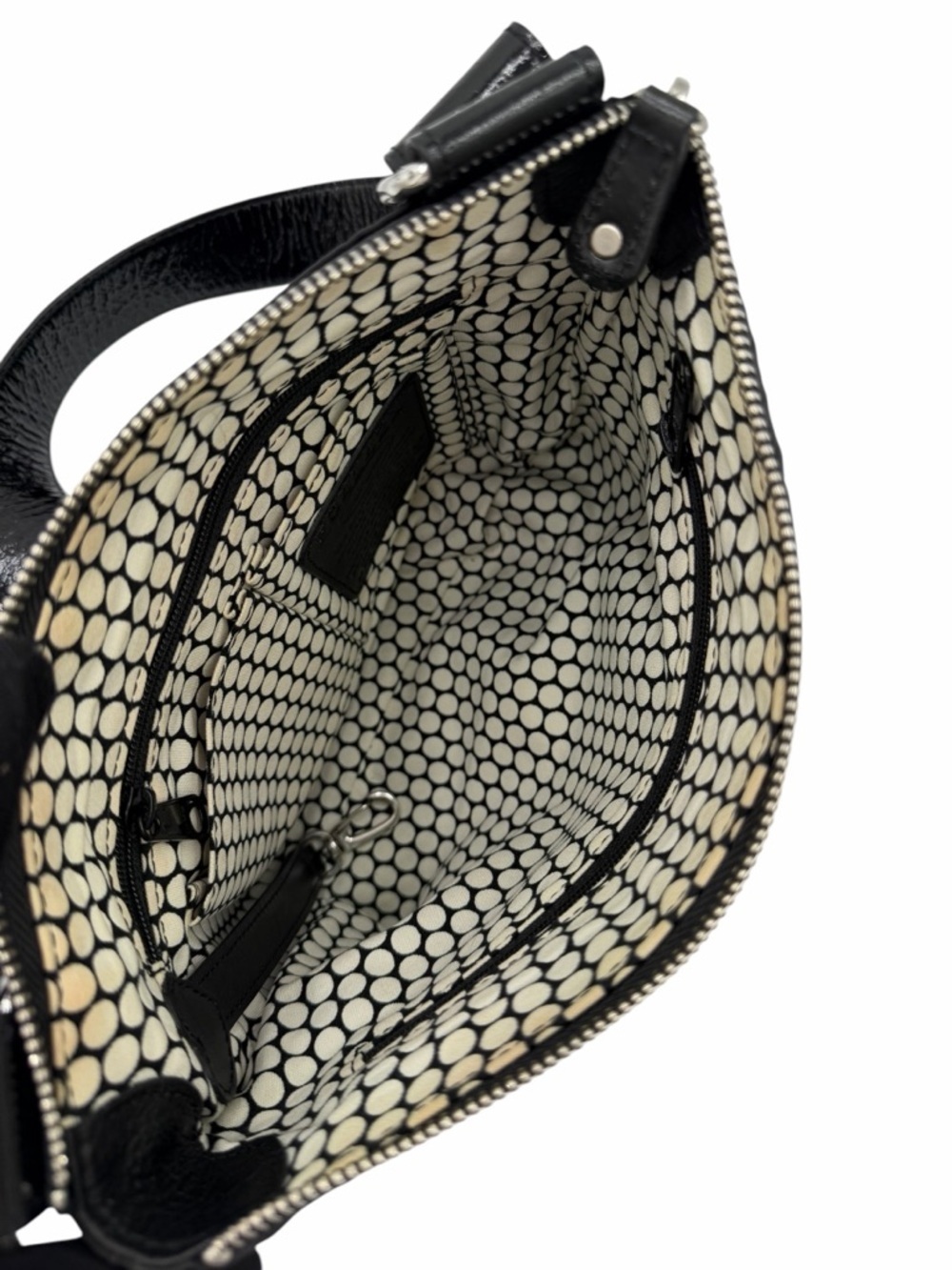 Brighton Twister GoGo Black Nylon & Croc Pattern Crossbody - Picture 7 of 9